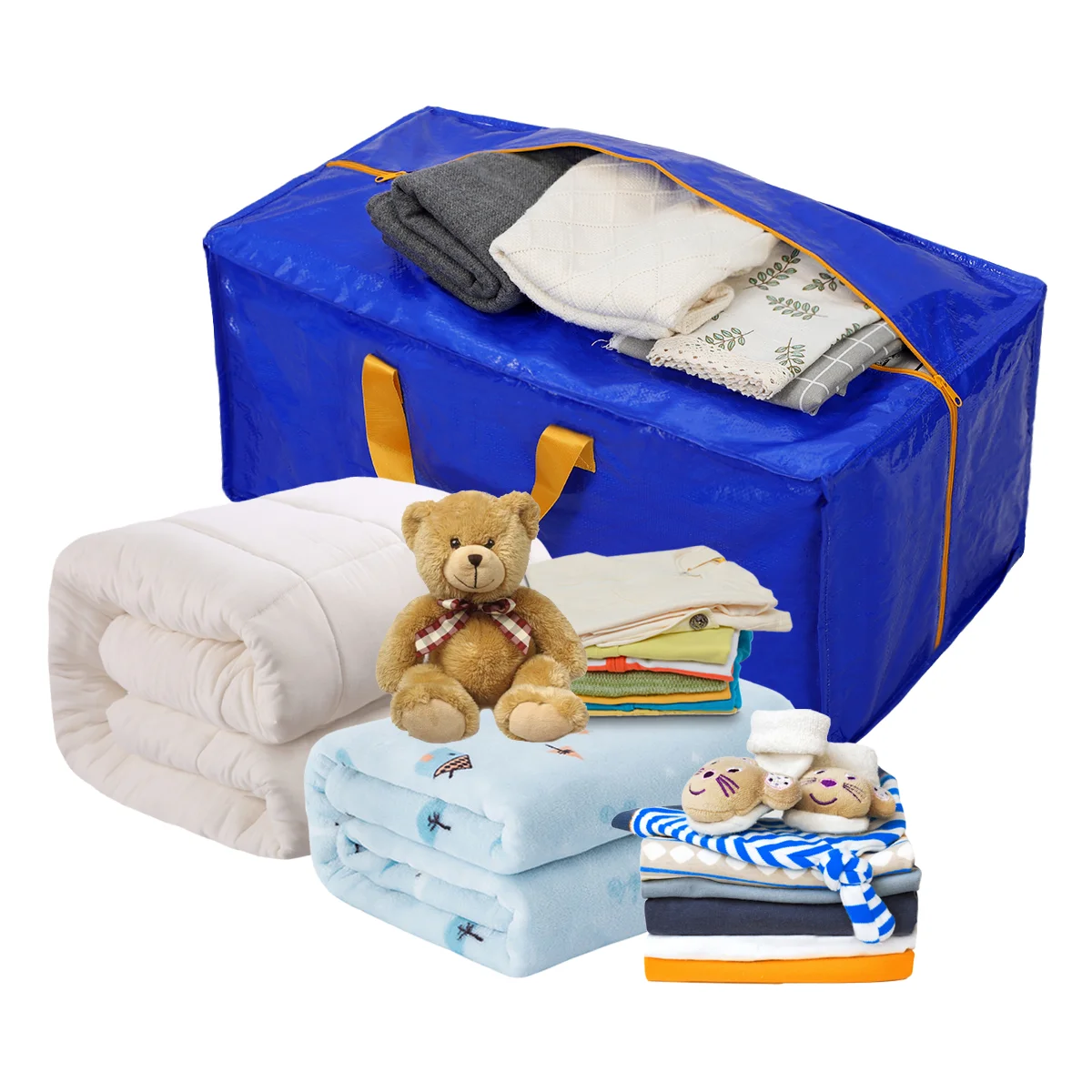 

4pcs Storage Bags Extra Large Moving Tote Bags Storage Laundry Bags for Camping