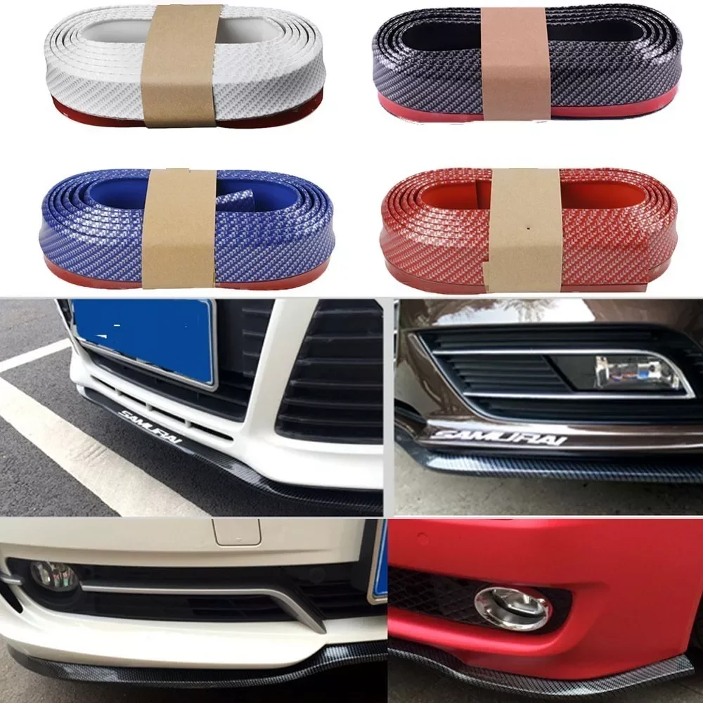 

Front Car Bumper Protector Rubber Car Protector Front Bumper Guards Lip Mouldings Splitter Chin Body Auto Bumper Exterior