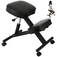 vevor ergonomic kneeling chair adjustable kneeling stool thick comfortable cushions for office home balancing back body shaping