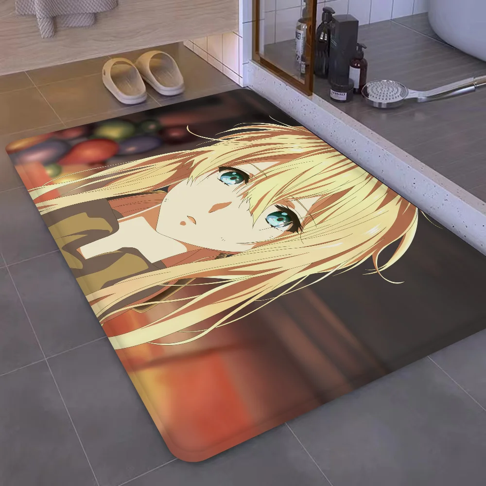 V-Violet E-Evergarden Коврик для ванной комнаты INS Стиль Мягкий напольный коврик спальни