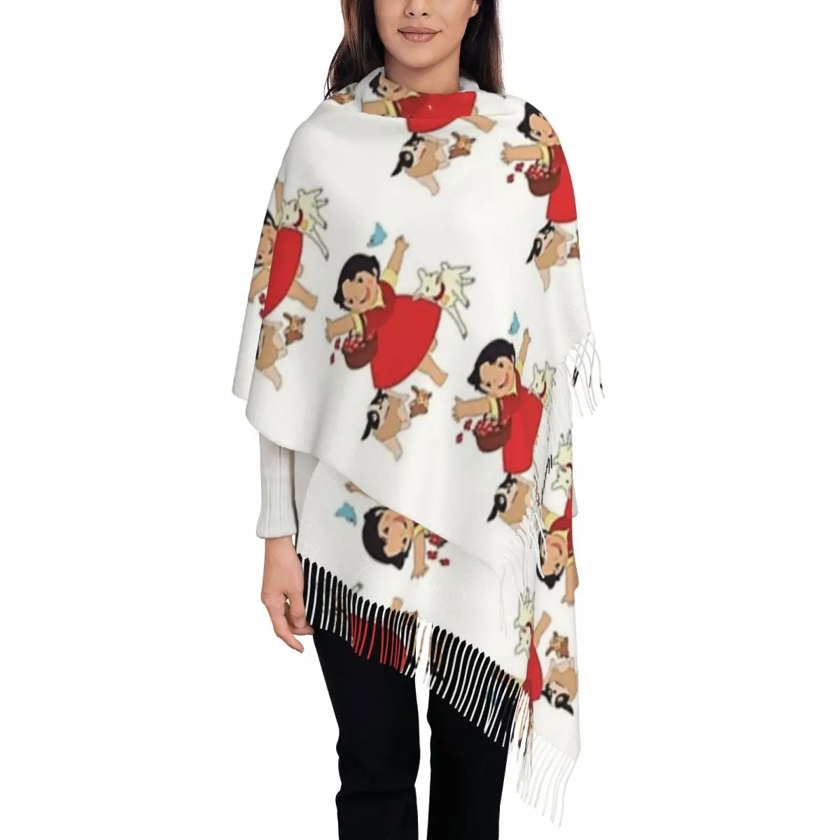 Heidi шарф с кисточками женские мягкие теплые шали и накидки длинная осенне-зимняя