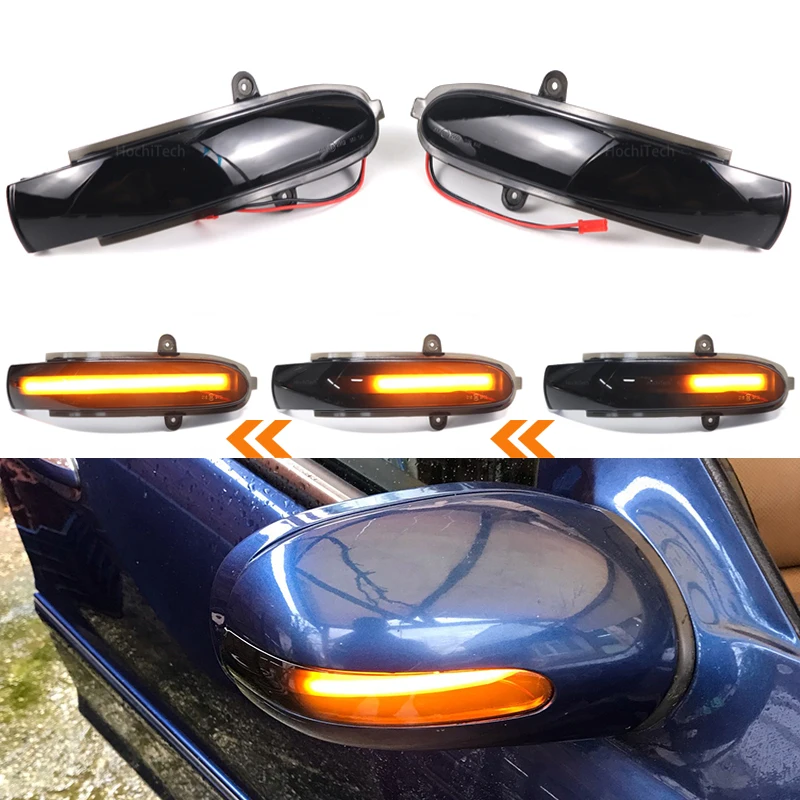 LED Dynamic Turn Signal Blinker Side Mirror Indicator Sequential Light For Mercedes Benz C Class W203 W211 S203 CL203 2001-2007