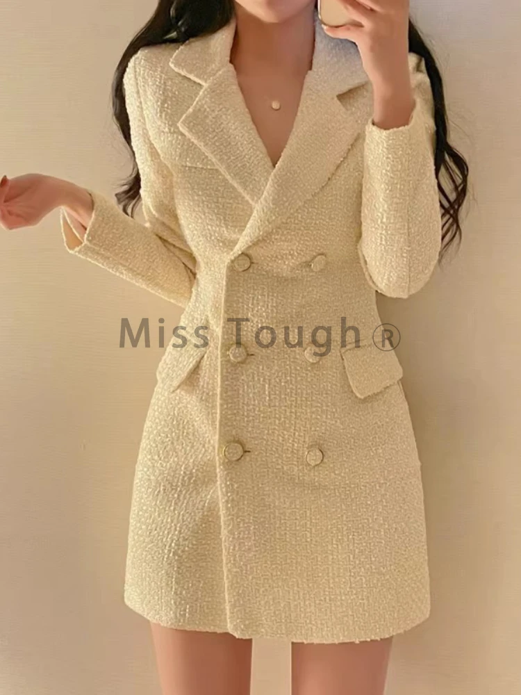 Южная Корея шикарное осеннее темпераментное изящное костюмное платье с