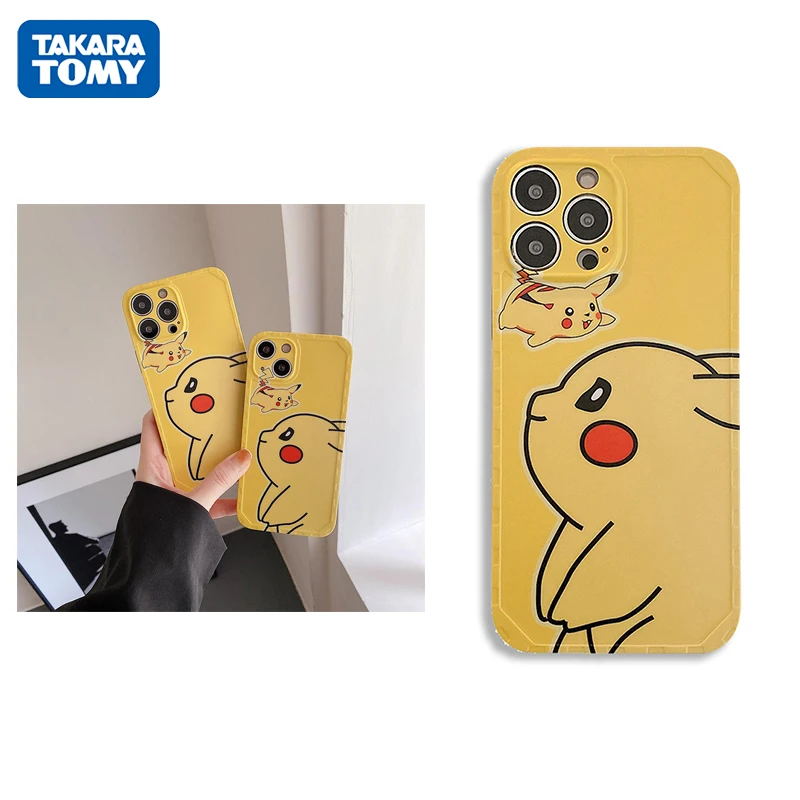 

Pokemon Cute iPhone Case for IPhone 13 13Pro 12 12Pro 11 11 Pro Max XR for Girls Yellow Pikachu Silicone Soft Case Couples Gift