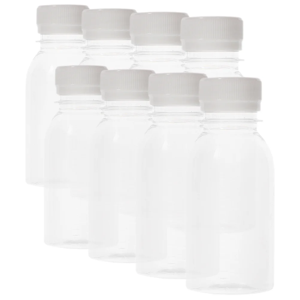 

8Pcs Small Water Bottles Sealing Juice Bottles Transparent Milk Bottles Small Bottles
