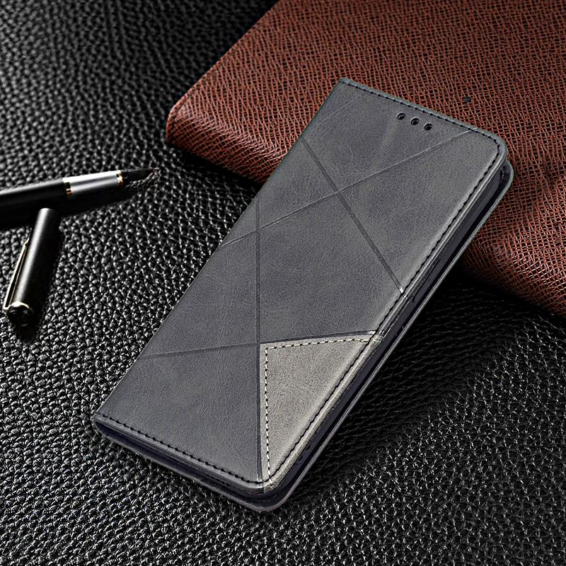 

Rhombus Leather Case For Xiaomi Mi 11 Lite 5G NE 12 11T 11i 10T 9T Poco M4 Pro X3 NFC M3 F3 C31 Wallet Book Flip Cover Case