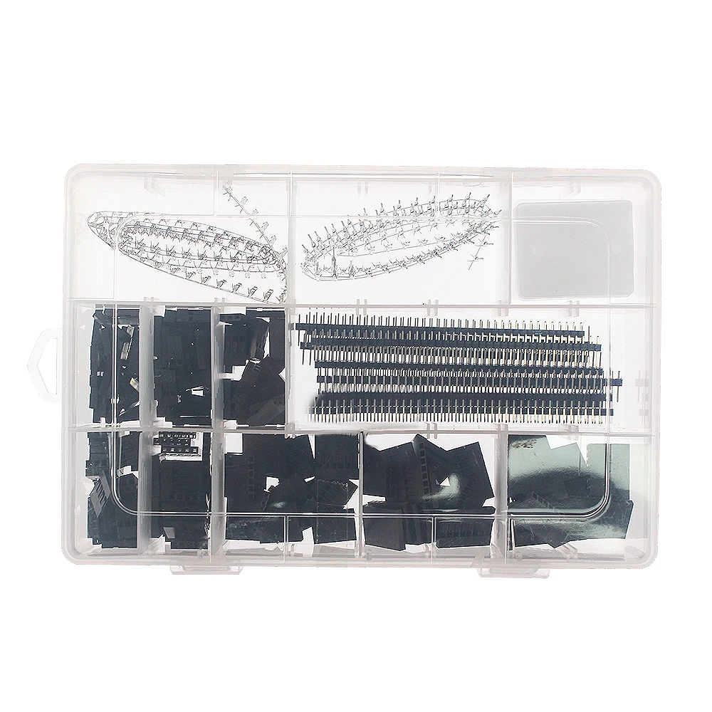 

525PCS DuPont Connector Kit, Dupont Cable Jumper Wire Pin Header Housings,2.54mm Connector Male/Female Dupont Terminal Connector