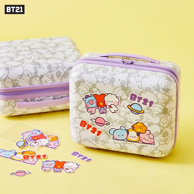 

Bt21 Anime High Capacity 15 Inch Travel Suitcase Outdoors Bts Cooky Chimmy Tata Portable Student Cosmetic Box Storage Luggage
