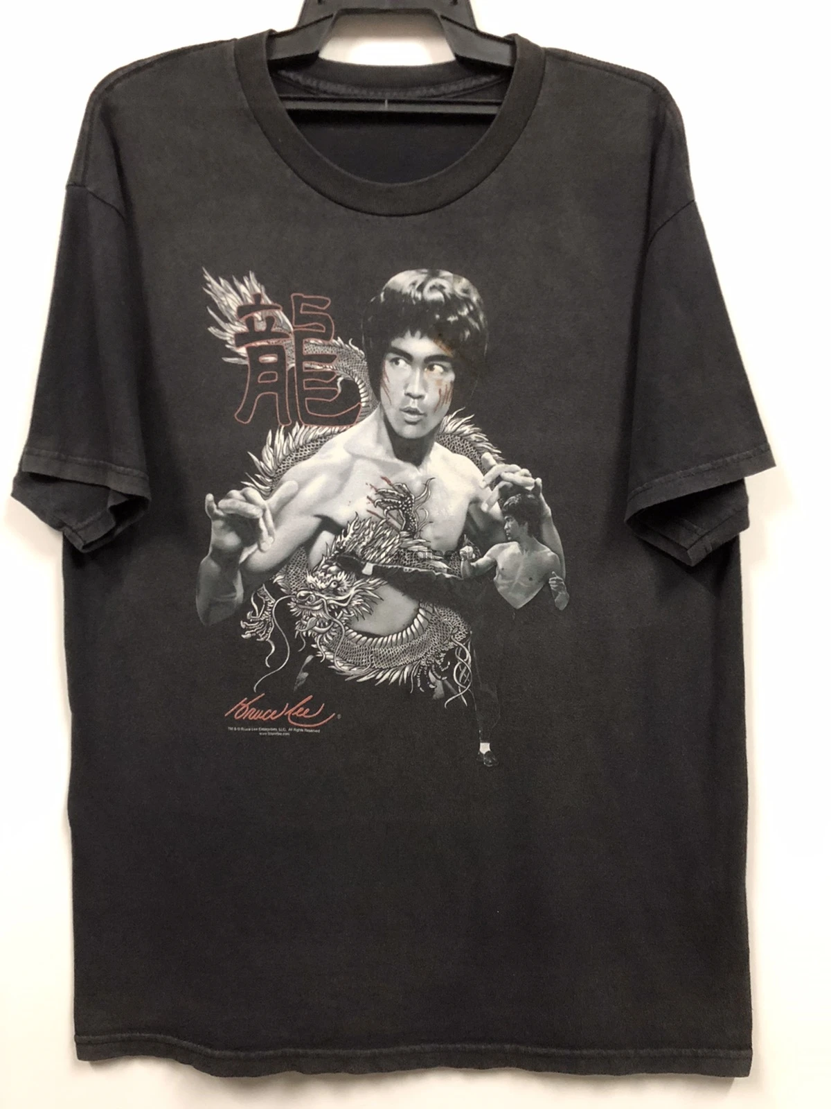 Винтажная выцветающая рубашка в стиле 19-х Брюса Ли из фильма дракона |