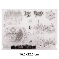 christmas clear stamps for diy scrapbooking crafts stencil fairy plants rubber stamps card making photo album decoration