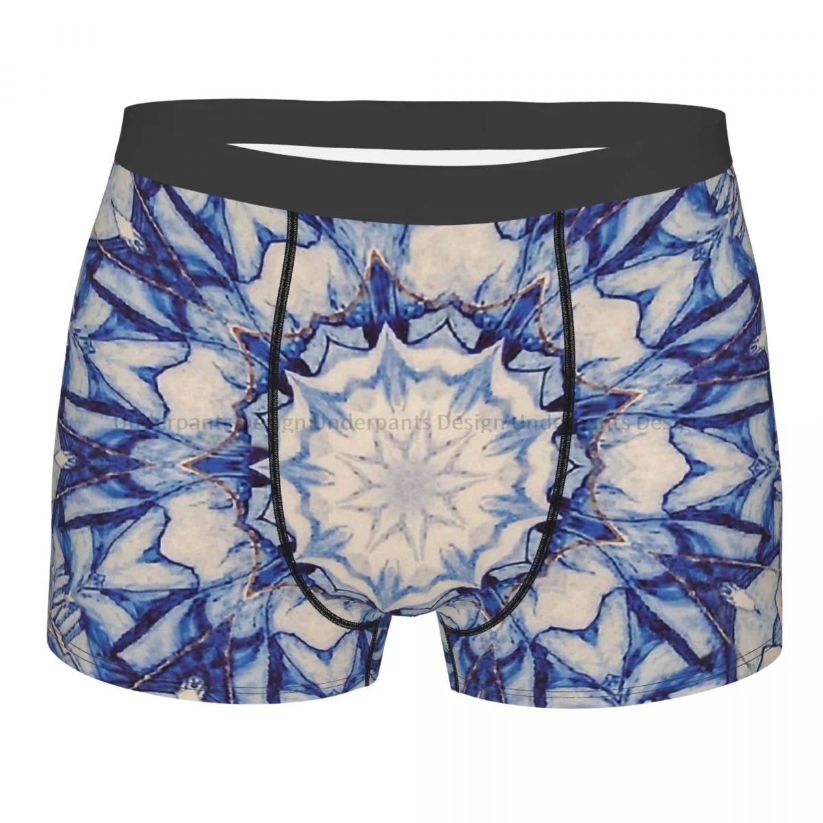

Delft Blue Holland Design Mandala Deco Underpants Homme Panties Men's Underwear Sexy Shorts Boxer Briefs