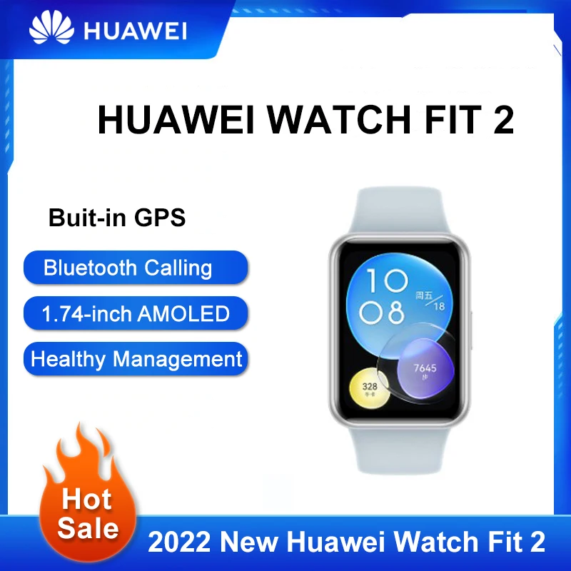 

100% Оригинальные Смарт-часы HUAWEI FIT 2, спортивный ремешок HUAWEI Vitality с сильным сроком службы батареи/Bluetooth Вызов/одно касание