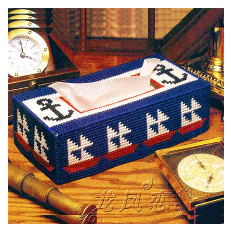 

24 x 12 x 17cm paper towel box embroidery kit DIY handmade craft set Crocheting knitting needlework supplie