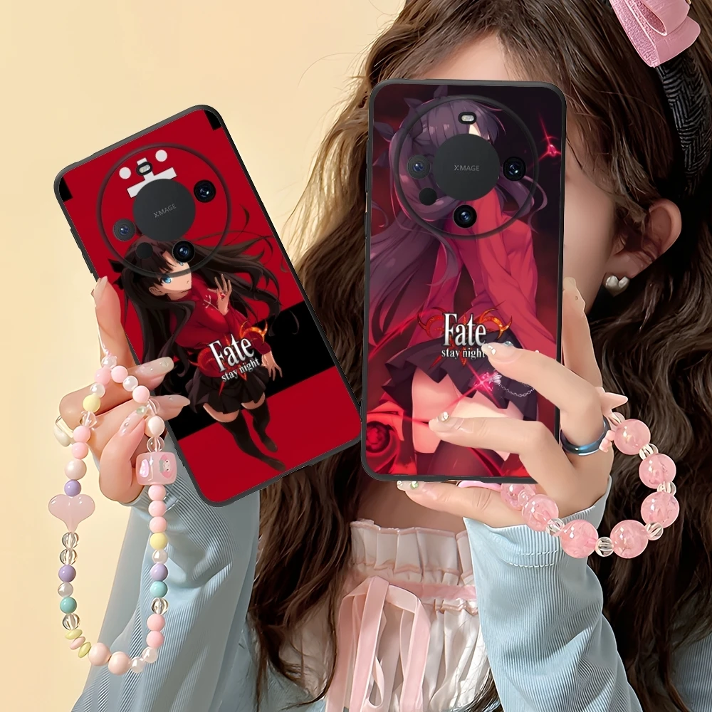 Чехол для мобильного телефона Fate Night Rin Tohsaka Huawei Mate 60 50 40 30 20 10 Pro Plus Lite E 5G черный
