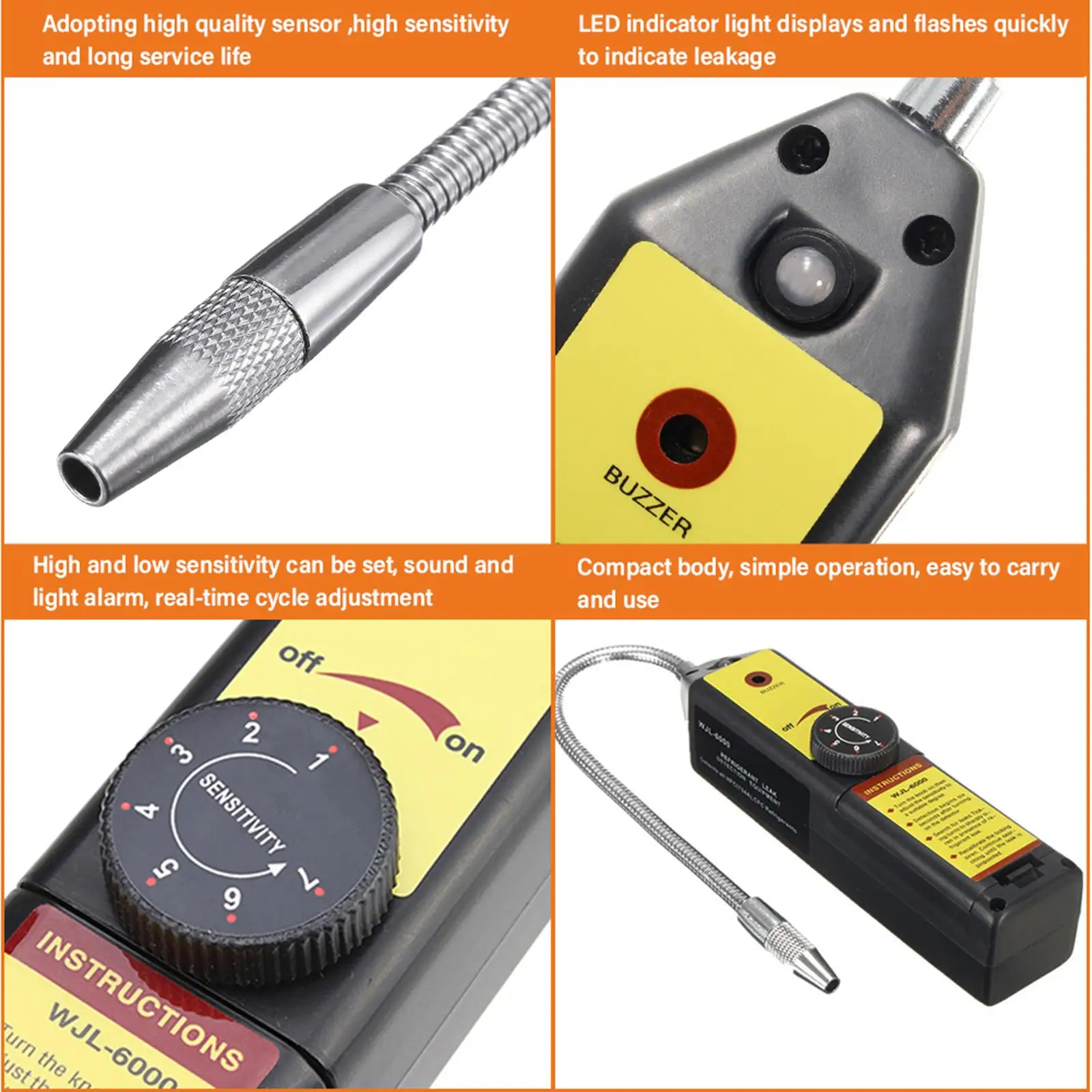 Обнаружение утечки кондиционера Галогенное обнаружение с зондом Автомобильные