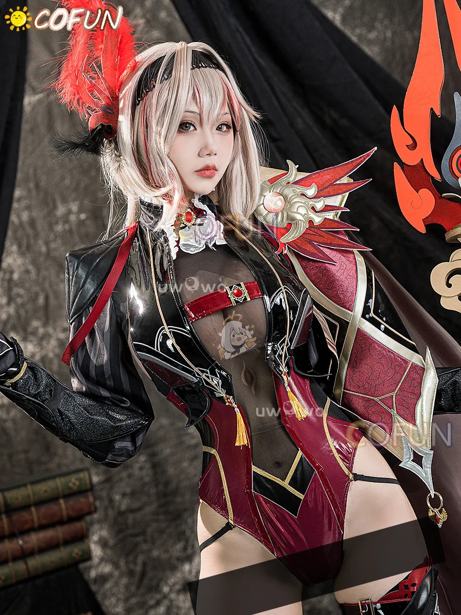 COFUN Эксклюзивный Succubus Eula Косплей Genshin Impact Ver. Костюмы на Хэллоуин размер S-3XL