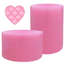 핑크 에어 버블 롤 러브 하트 모양 파티 선물 포장, 폼 롤 선물 상자, 포장 필러, 웨딩 장식, 20cm x 5 m
