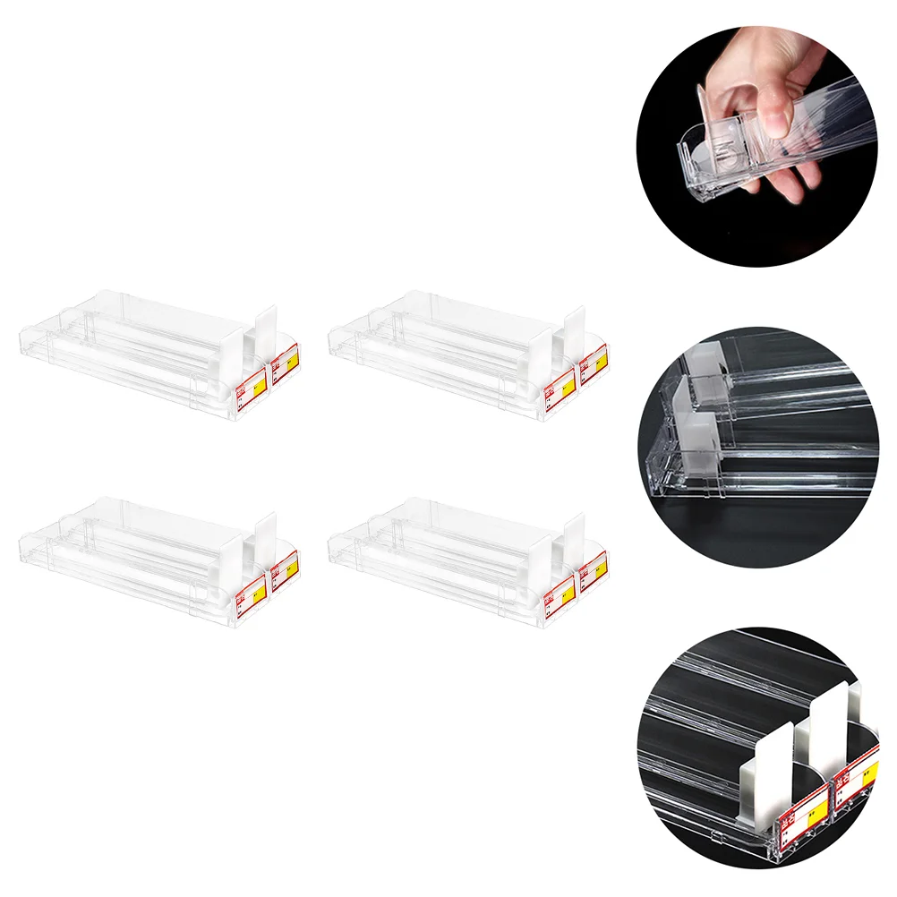 

4pcs Display Rack Matchbook Holder Display Shelf Retail Display Case Auto- Push Showcase