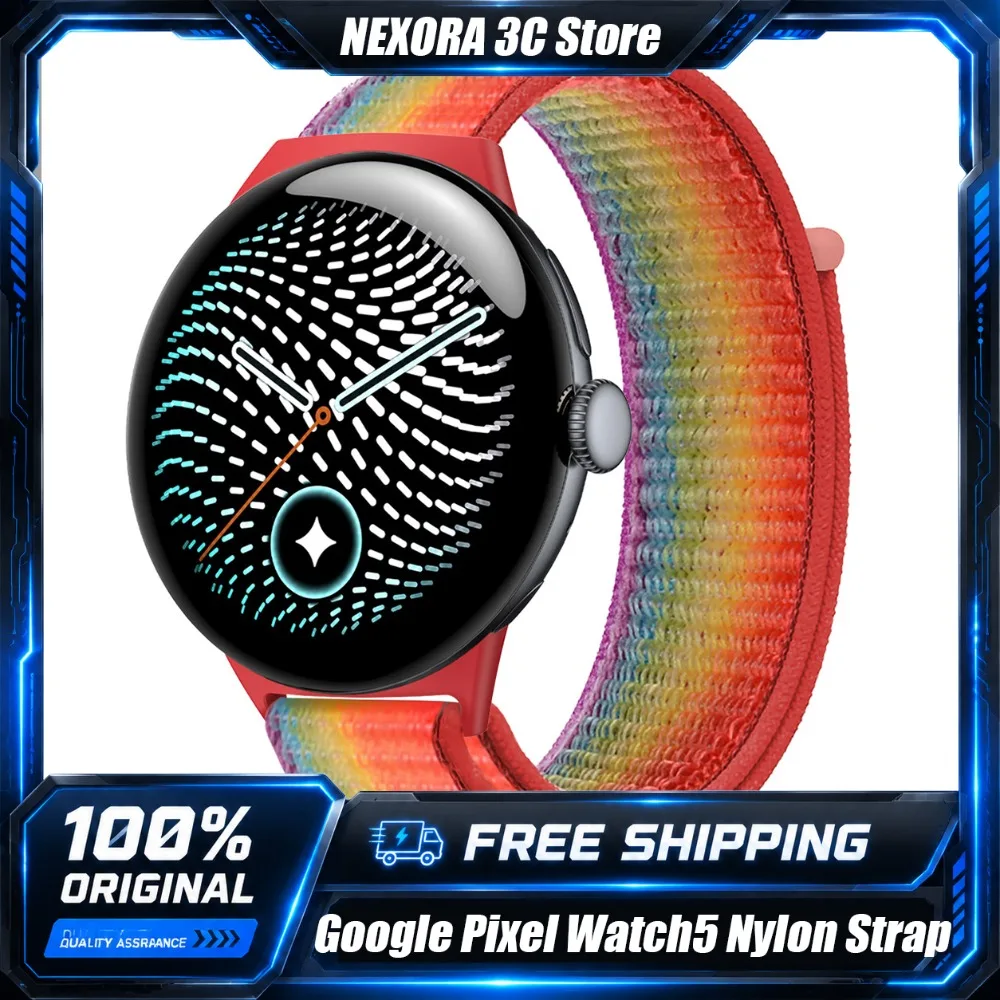 Фото Для Google Pixel Watch 5 нейлоновый ремешок, мягкий, приятный для кожи, легкий, дышащий, модный сменный браслет, аксессуары. №1