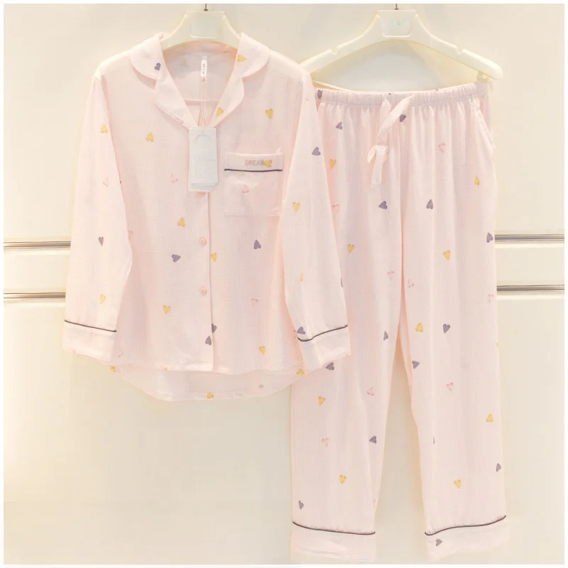 Anzhiyou корейские пижамы новые весенне-осенние женские вязаные ультратонкие мягкие