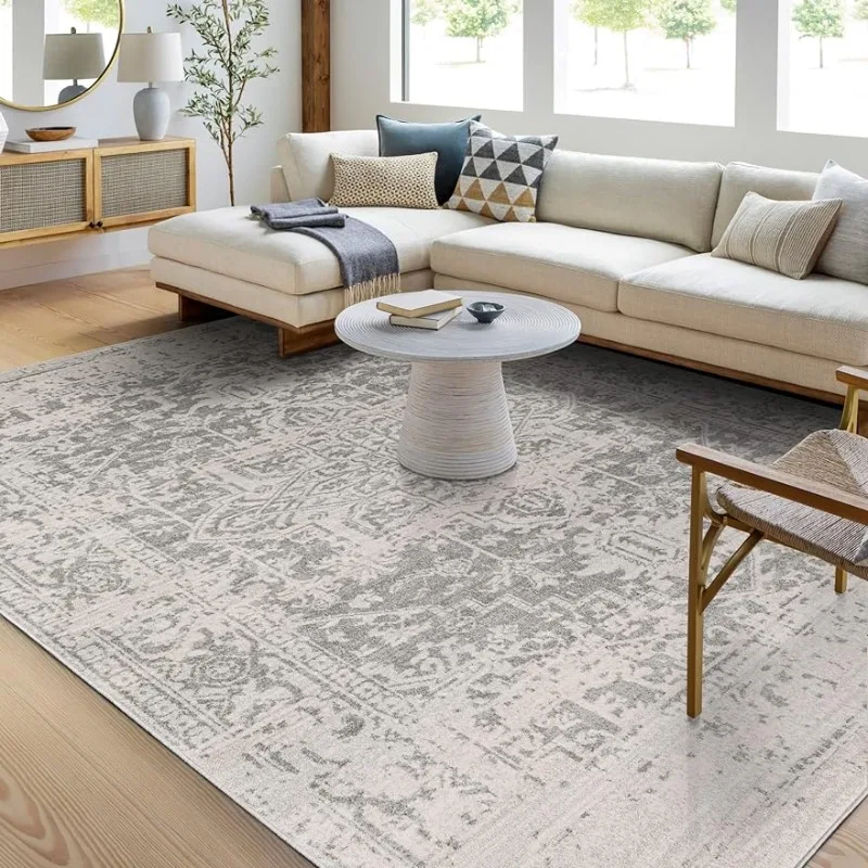 

Vintage Medallion Area Rug,7'10" x 10'3", Grey
