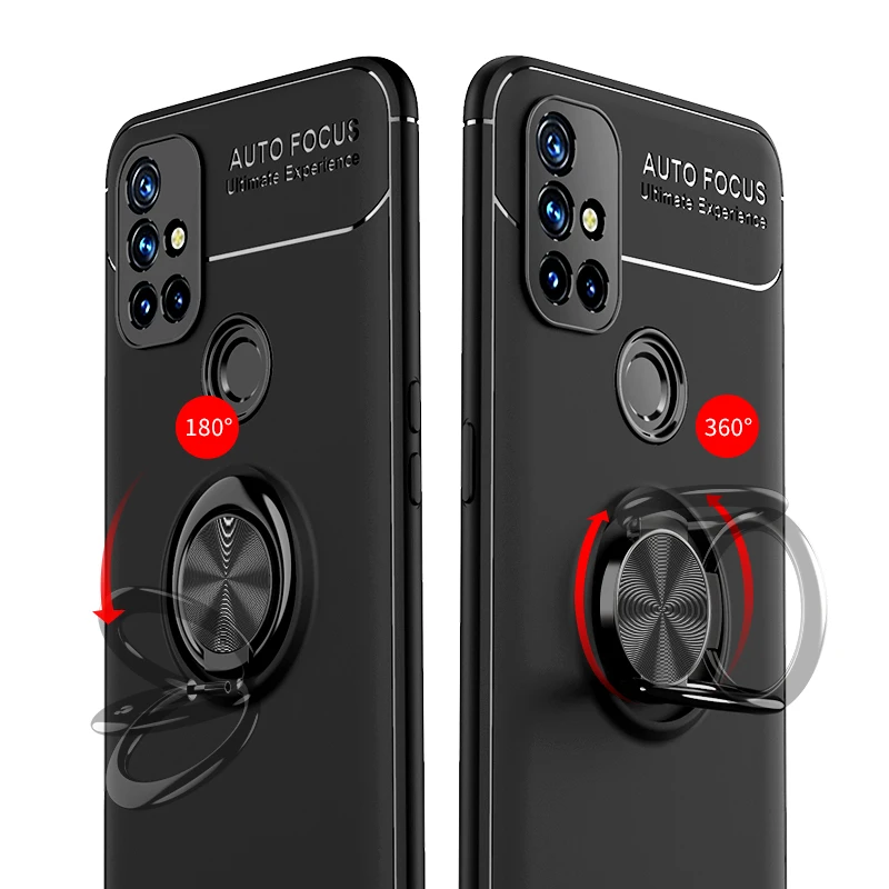 phone cases for oneplus 9r nord n100 n10 5g 9 pro 8t 8z 7t 7 6t ce2 soft tpu case with ring holder hidden stand car magnet cover free global shipping