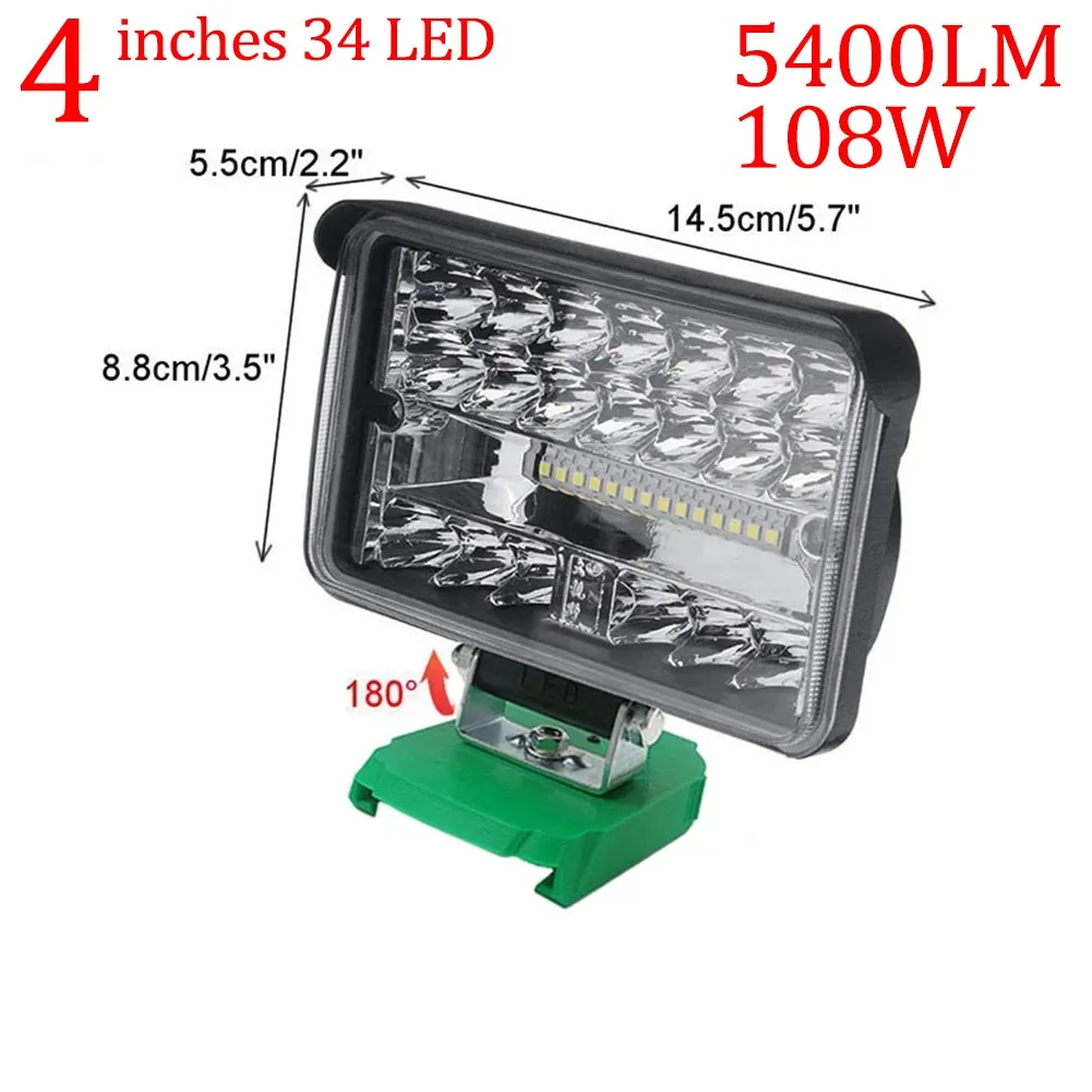 

LED Work Light Suitable For Milwaukee 20V MAX XR M18 Li-Ion Battery 2280LM 3/4/5/7inch Working Light 18/34/48/57LEDs
