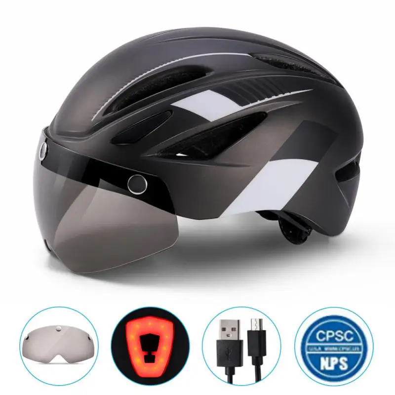 

Bike Bicycle Helmet Light Mountain Road Bicycle Helmet For Men Women Cycling Goggles Helmet with Visor MTB Capacete Ciclismo