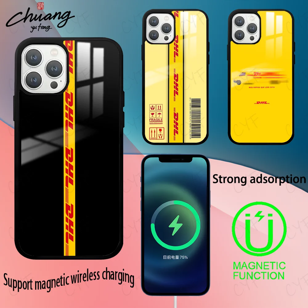 Чехол для телефона DHL Global Logistics 11 12 13 14 15 16 Pro Max mini Plus с сильным магнитным