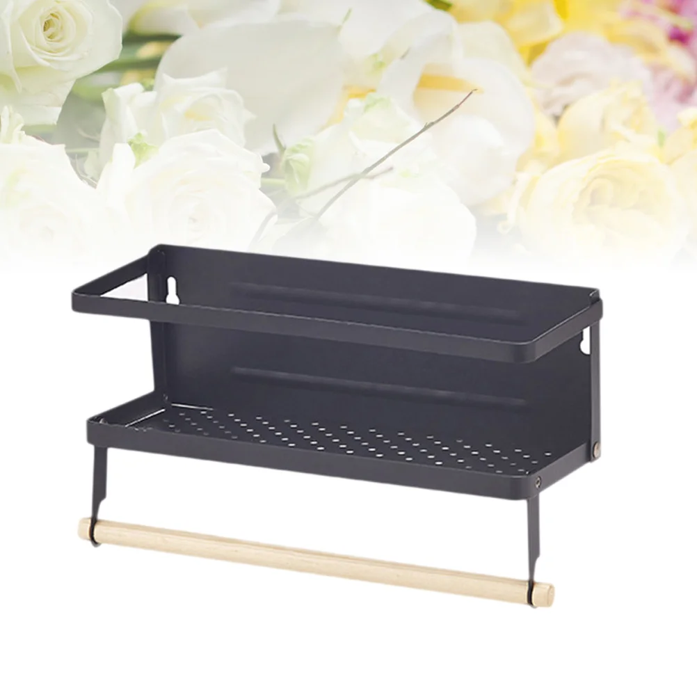 

Магнитный стеллаж для хранения, многофункциональный Железный практичный кухонный держатель для полок, настенный органайзер, 1 шт.