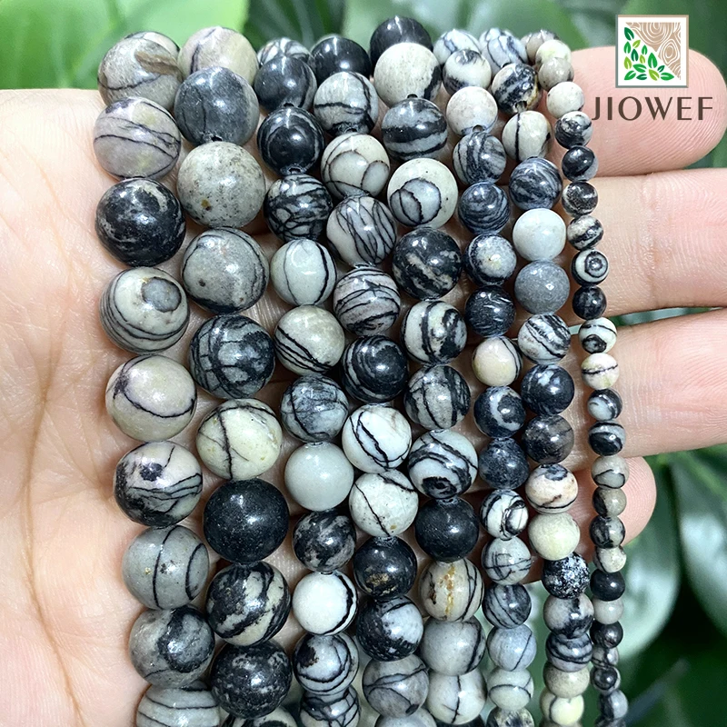 

Круглые Бусины Из Натурального паутины, незакрепленные бусины 15 дюймов, нить 4/6/8/10/12 мм, для изготовления браслетов, колец, серег ручной рабо...