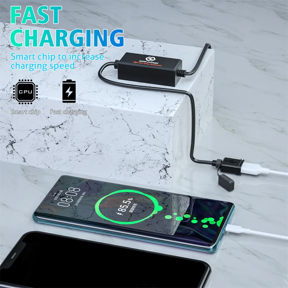 

1 Set Motorcycle Motorcycle SAE Version Configuration Single Fast Charging Adapter Mobile Phone Charger Kit