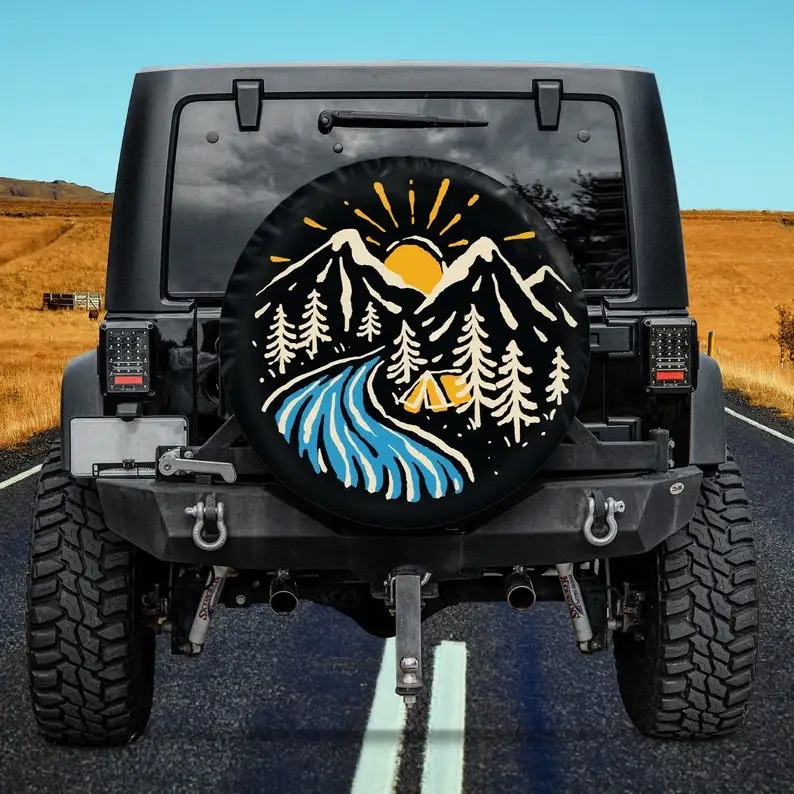 

Camping Car decor, Custom Tire Cover, Gift For Mom, Car Wrap, Tire Cover For Car, Car Accessories, Spare Tire Cover, Valentine g