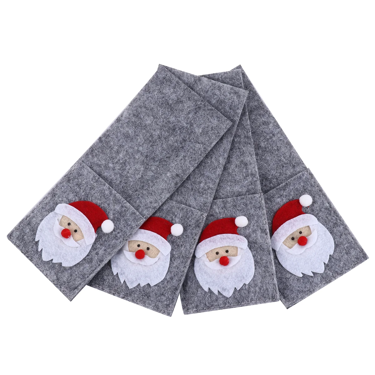 

Christmas Tableware Holder Cutlery Silverware Cover Holdersforkknifesanta Flatware Table Pocket Utensil Decor Pockets Holiday