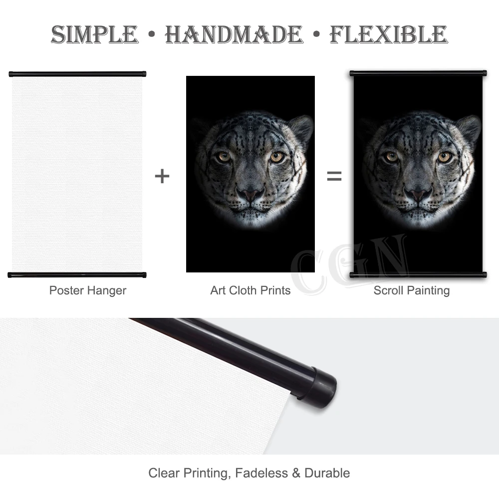 Настенные художественные плакаты с тигром черно-белые картины на холсте