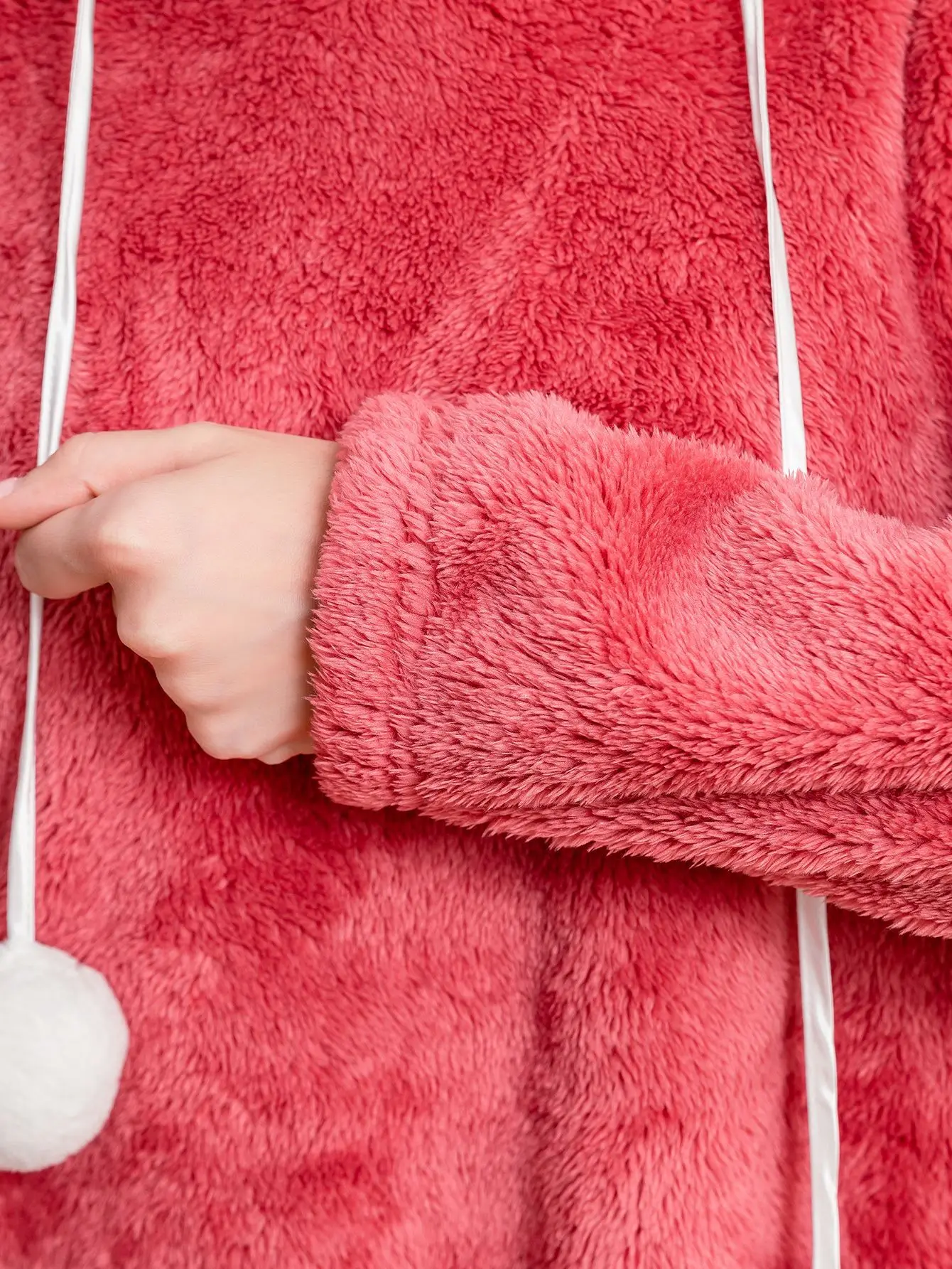 Осень-зима утепленный женский халат ночная рубашка с рисунком кролика