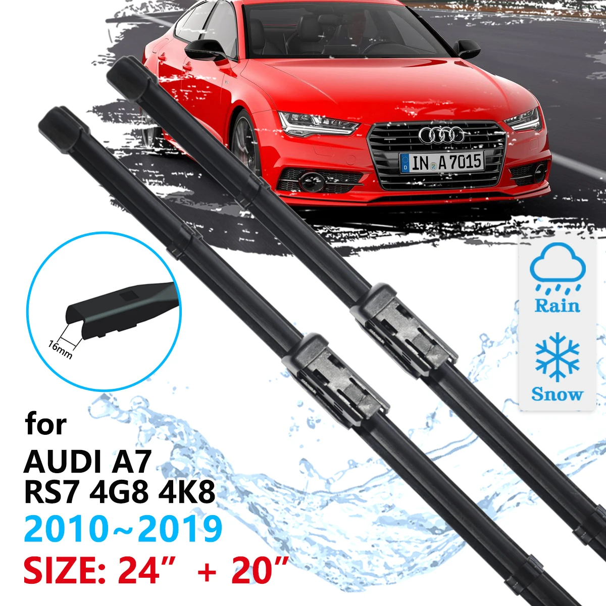 

Car Front Wiper Blade For Audi A7 2010~2019 RS7 4G8 4K8 Windscreen Windshield Accessories Window 2010 2011 2012 2013 2014 2015