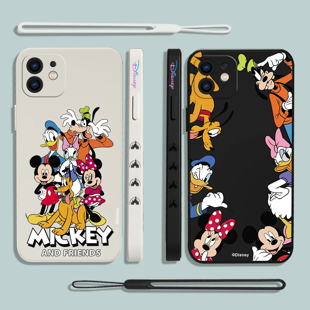 

Disneys Family Mickey Minnie Mouse Phone Case For Xiaomi Redmi Note 11 10A 10 10S 9 8 7 Pro Plus 10C 9A 9C 9T 4G 5G With Lanyard