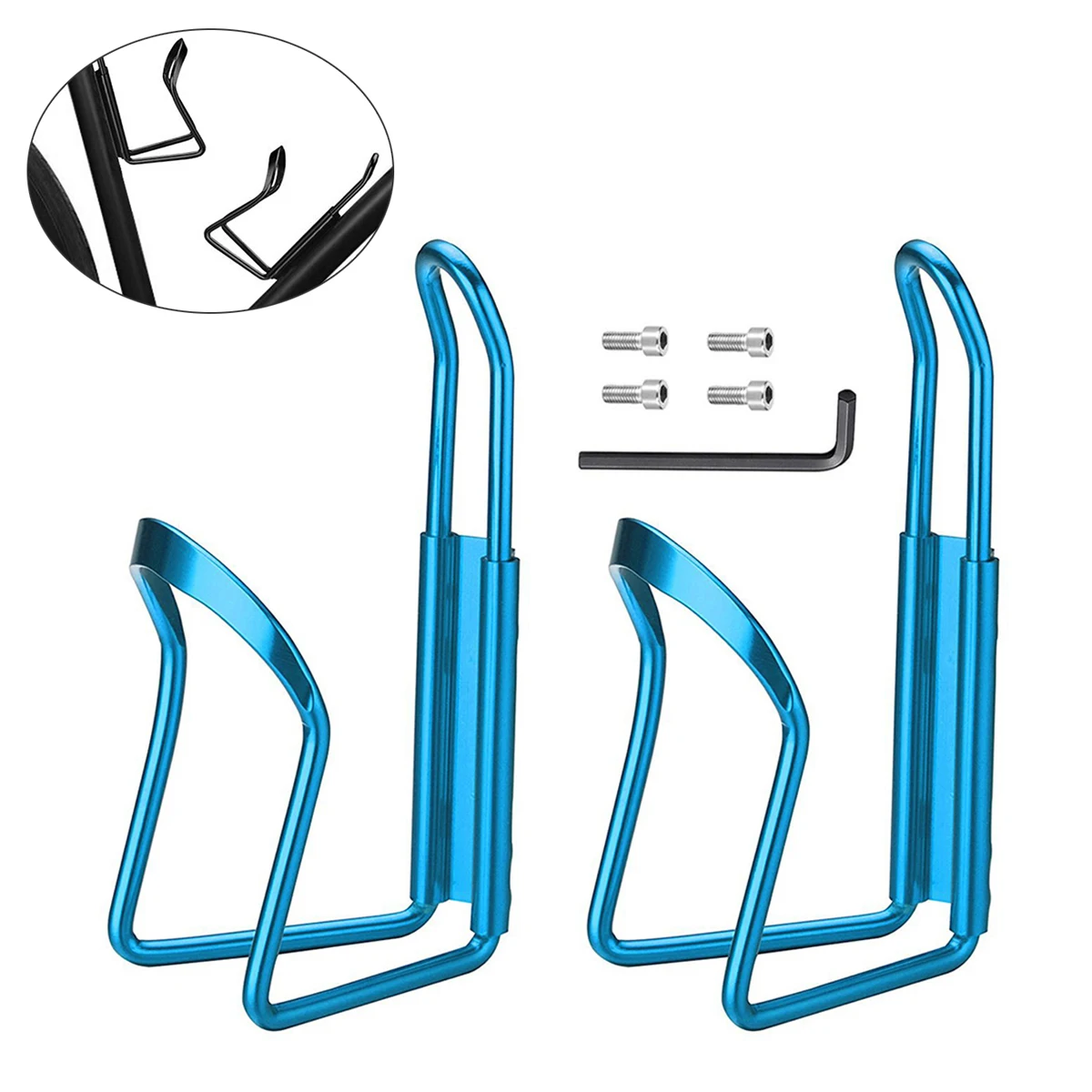 

2Pcs Bike Water Bottle Holder Aluminum Alloy Mountain Bicycle Water Cup Cages Cycling Drink Racks for Outdoor Sports