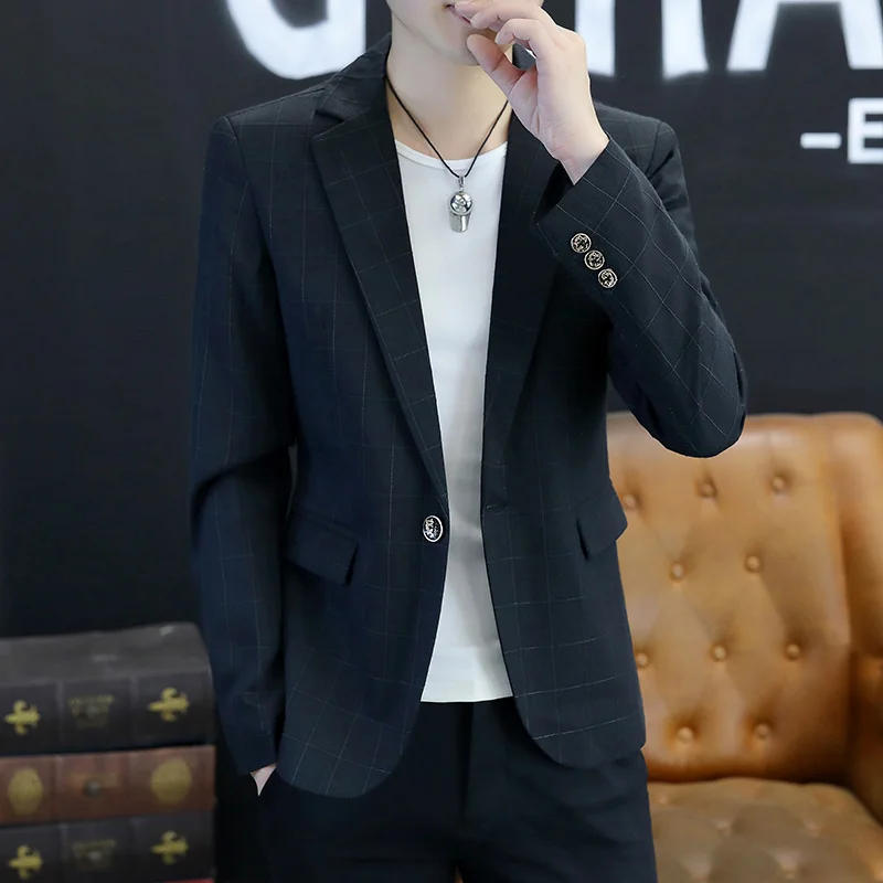 

Высококачественный мужской элегантный деловой повседневный деловой костюм в итальянском стиле для покупок джентльменский облегающий пид...