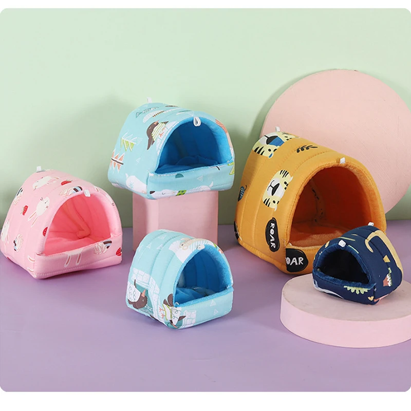 hamster house guinea pig nest small animal sleeping bed winter warm cotton mat soft accessories for rodentguinea pigrat free global shipping