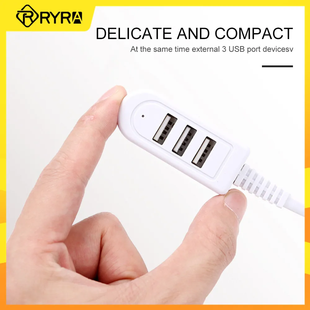 

RYRA USB 2,0 концентратор питания концентратор 3 порта мини USB многофункциональный адаптер для ПК ноутбука компьютера аксессуары ABS USB сплиттер