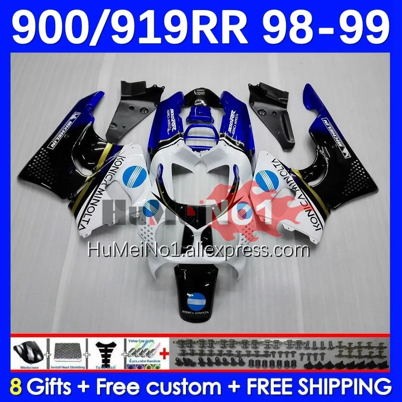 

Корпус для HONDA CBR900RR CBR919RR 110No.2 CBR 919RR CBR900 RR CBR 919 RR CC 900RR 1998 1999 CBR919 RR 98 99 обтекатель KONICA blue