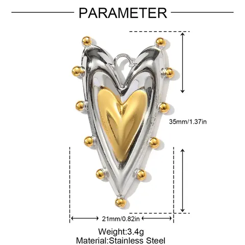 vnistar 3 шт., двухцветное ожерелье из нержавеющей стали с замком в виде луны и звезды