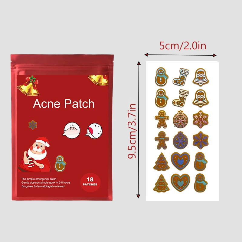 18/36 лазерные цветные рождественские патчи от прыщей невидимые наклейки для
