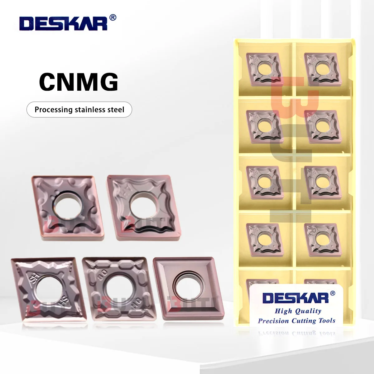 Фото DESKAR 100% Оригинальные токарные пластины CNMG120404 CNMG120408 MA HS MQ MS LF6018 для станков с ЧПУ, обработка нержавеющей стали №2