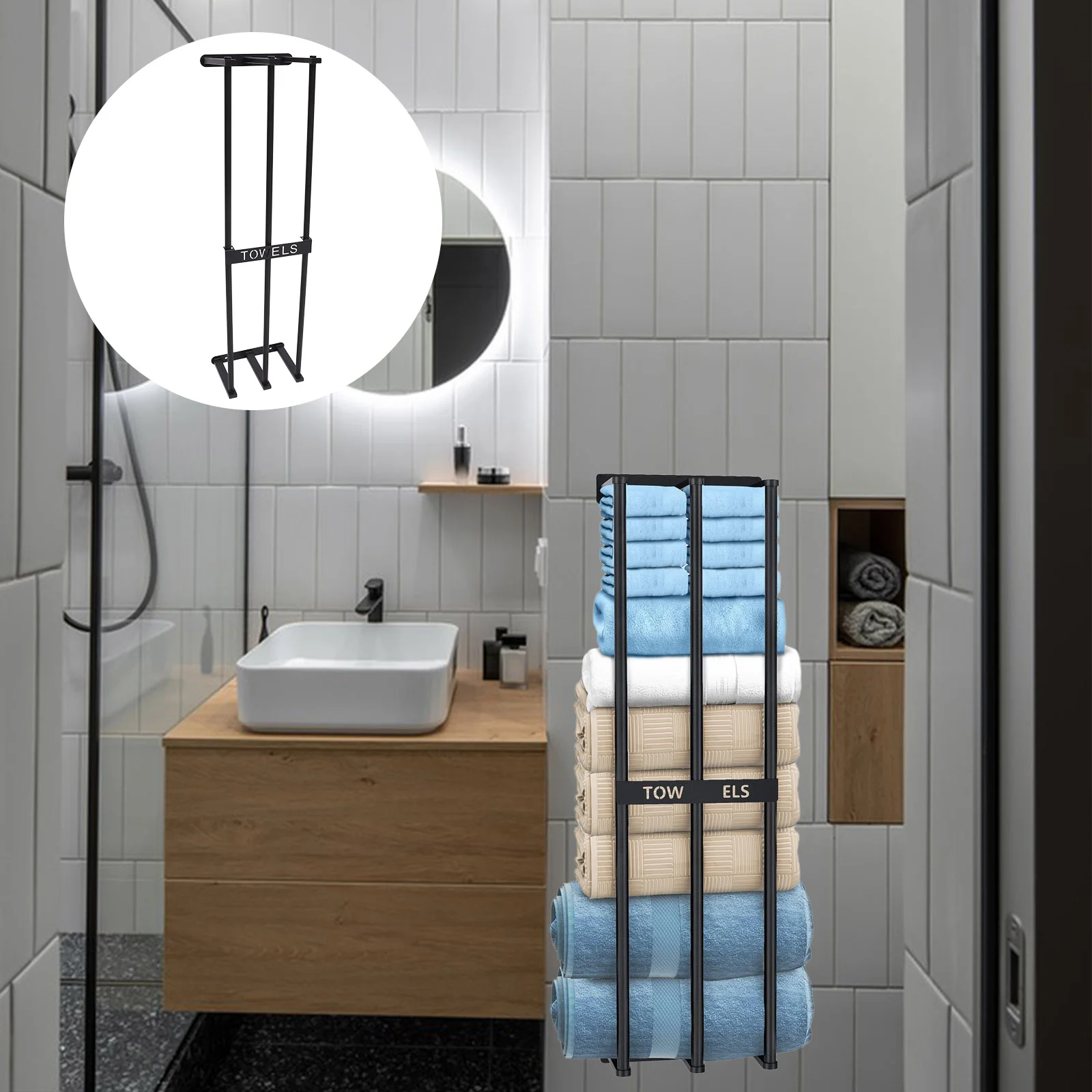 

Towel Rack for Bathroom Wall Mounted Upgrade 3 Bar Towel Storage for Small Bathroom