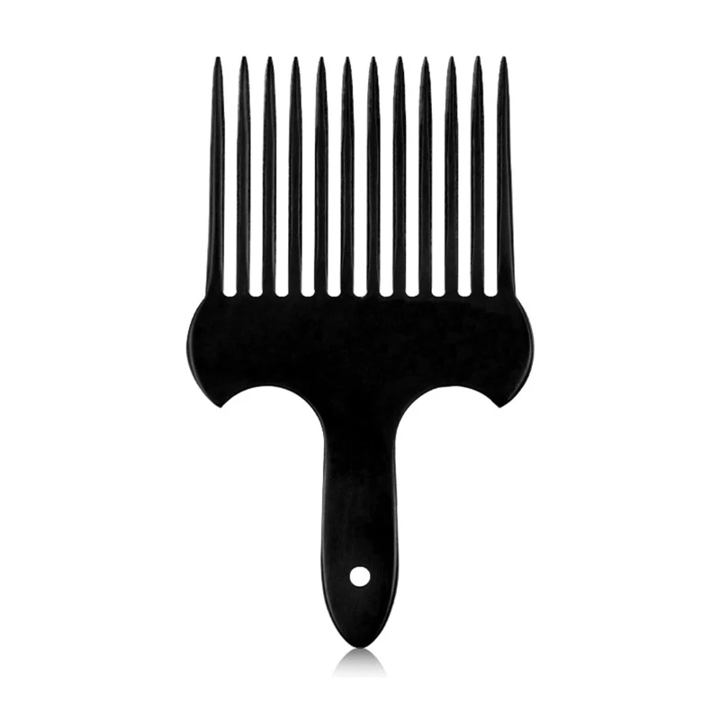 

Black Wide Teeth Brush Plastic Pick Comb Fork Hairbrush Hair Styling Tools