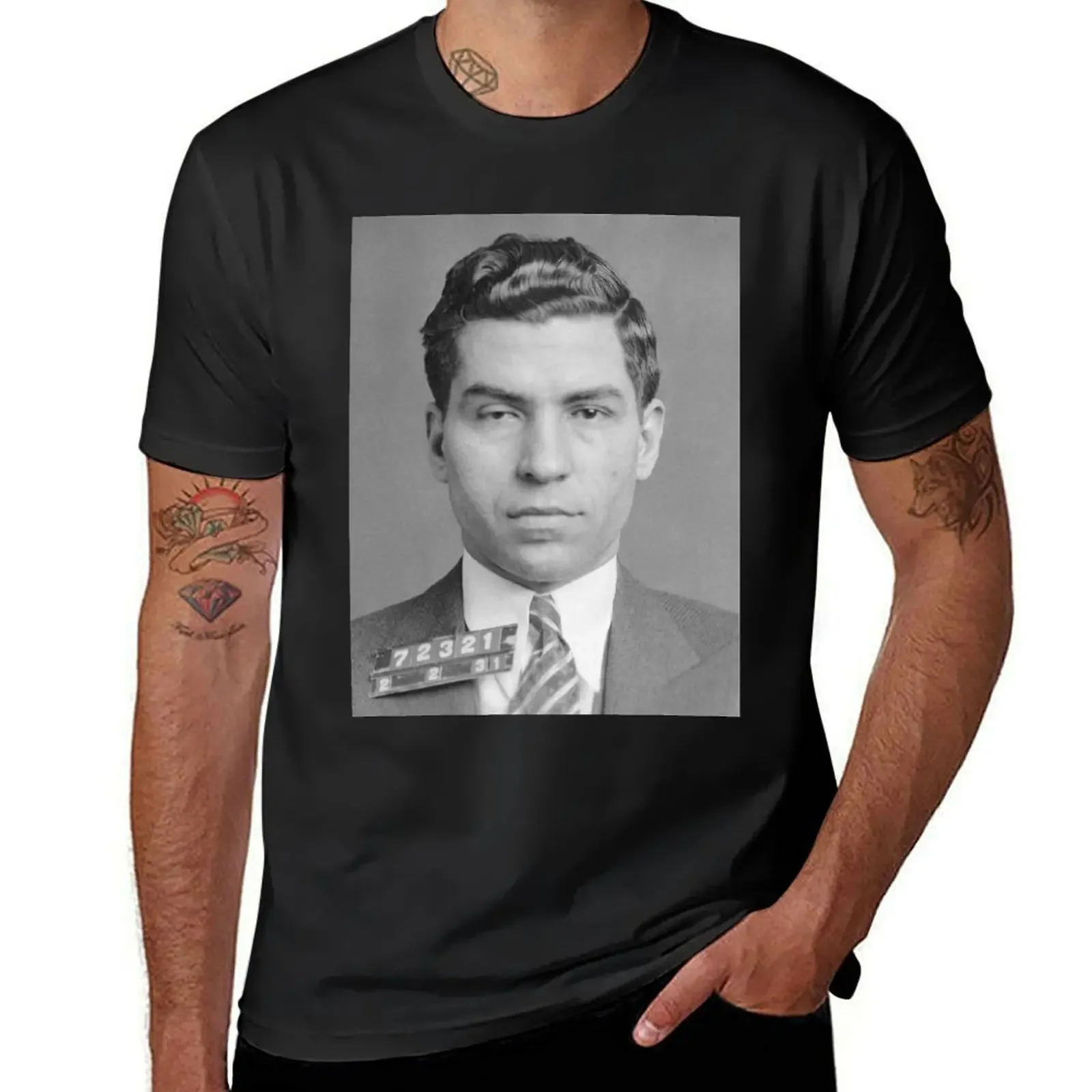 Футболка Lucky Luciano's Musgshot эстетическая одежда летний топ роскошная для мужчин