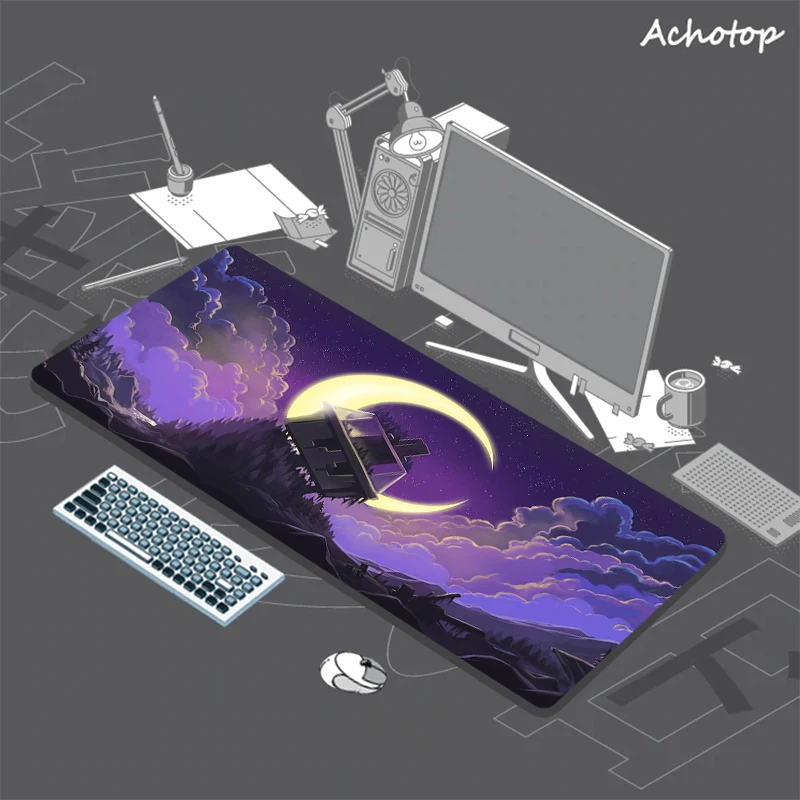 

Moon Landscape Art Mousepad Pc Gamer Computer Keyboard Carpet Rubber Laptop Desk Mat CS GO Dywan Cute Mouse Pad Gaming Mouse Mat